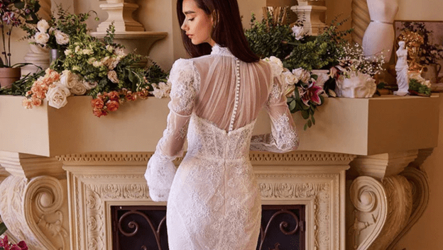 cinderella lace dress LACE APPLIQUED A-LINE TULLE WEDDING DRESS CINDERELLA BY CINDERELLA DIVINE  CDS498W – Bridal Hive main image 1