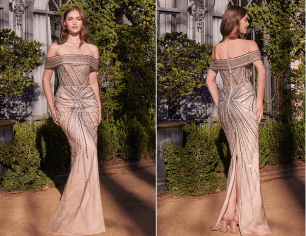 take off your evening dress Cruising Sunset Off Shoulder Dress Chocolate