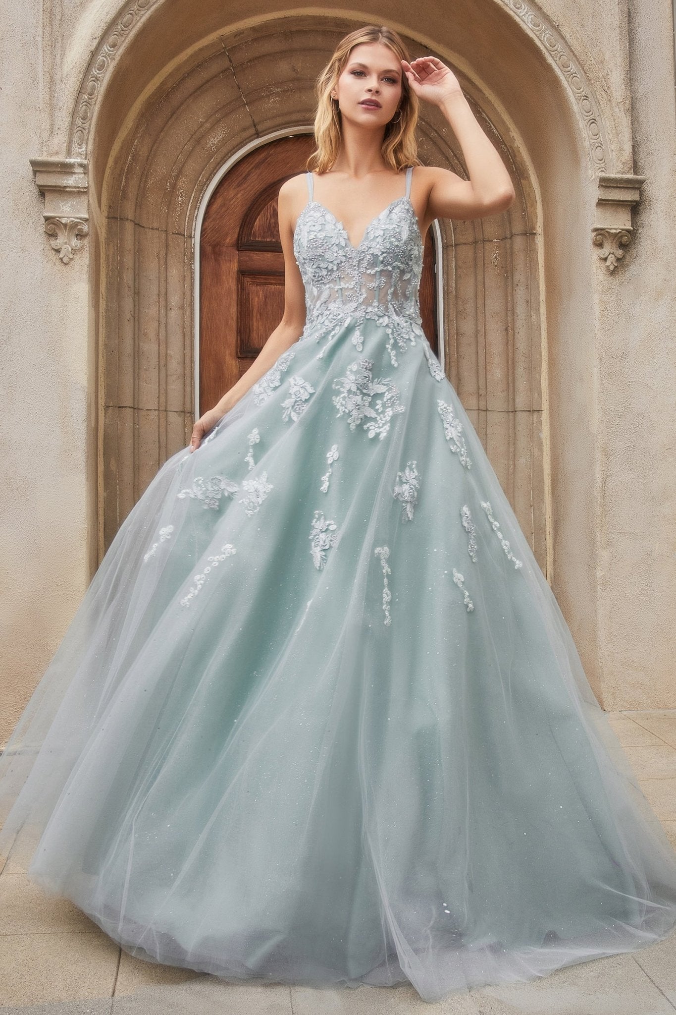 Floor length ball gown on sale