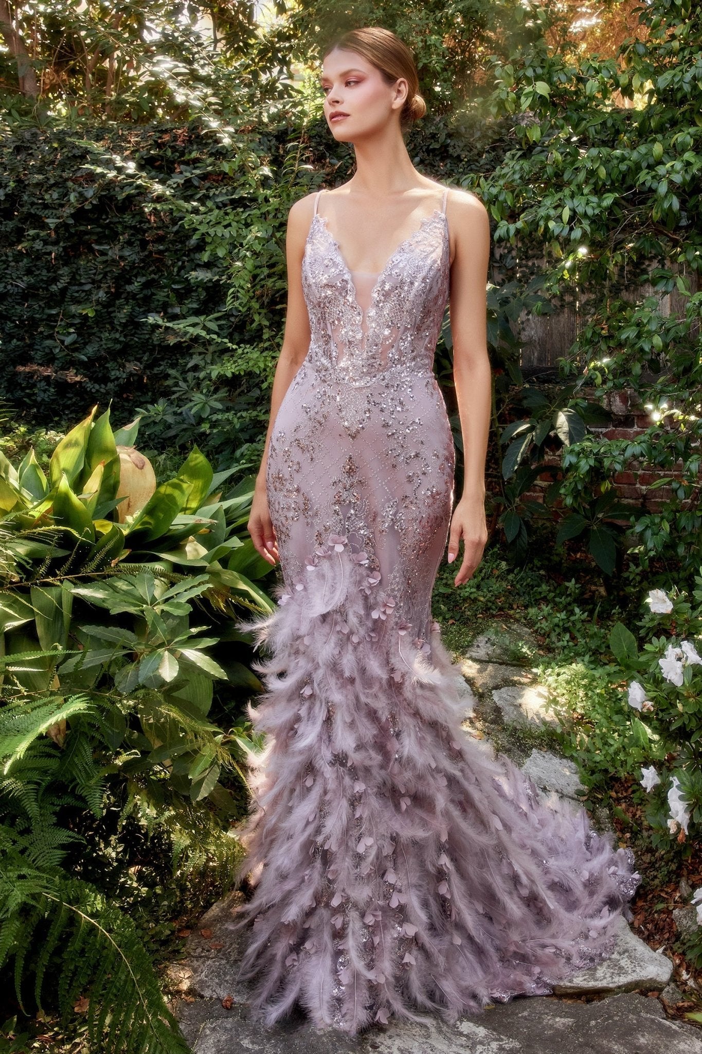 fitted lace wedding dress Open-Back Long Corset Mermaid Prom Dress