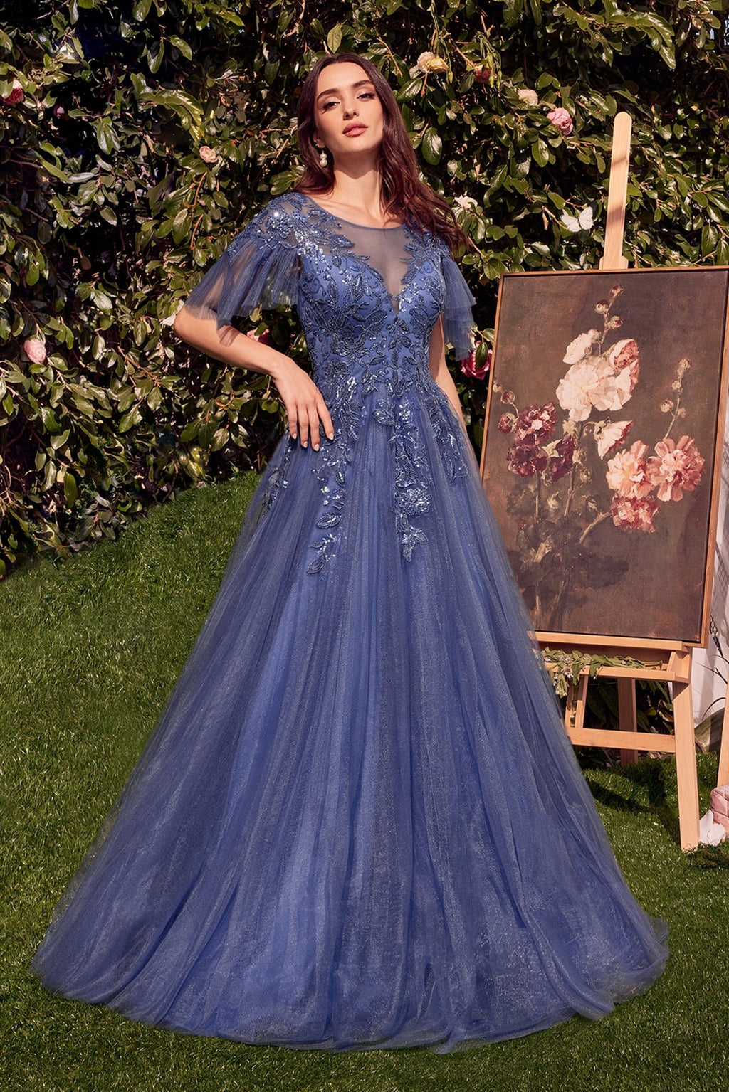 green emerald velvet dress Amarra 88235