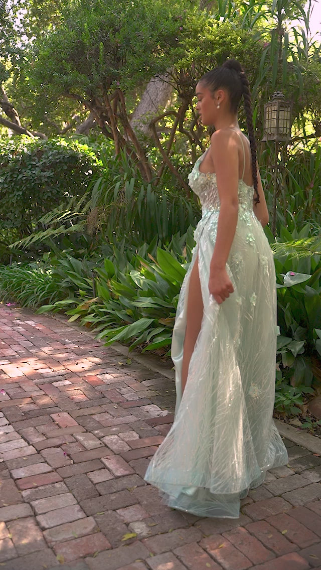 Airy Wedding Dress Slit Legs | Andrea & Leo Couture