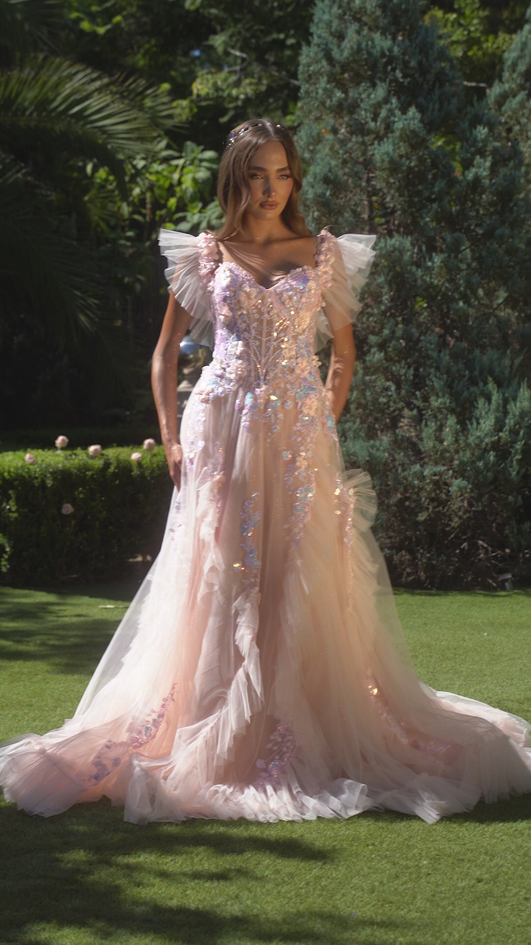 アンドマリー Andmary Roy tulle set tops pink Roy tulle set tops